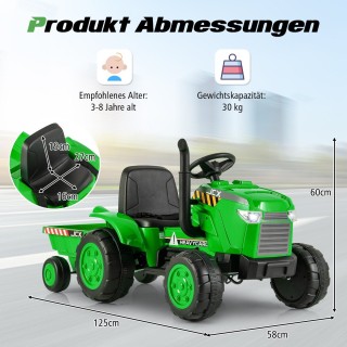 Costway Ηλεκτρικό Παιδικό Τρακτέρ με Ρυμουλκούμενο και Τηλεχειριστ... Costway Ηλεκτρικό Παιδικό Τρακτέρ με Ρυμουλκούμενο και Τηλεχειριστ...