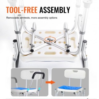 VEVOR Καρέκλα Ντους 400lbs Ρυθμιζόμενη Ύψος LYYKDGDLHJPEHRC3AV0 VEVOR Καρέκλα Ντους 400lbs Ρυθμιζόμενη Ύψος LYYKDGDLHJPEHRC3AV0