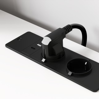 HOMCOM Γραφείο με Ράφι 2 Επιπέδων και Πρίζες Φόρτισης, από Ξύλο κα... HOMCOM Γραφείο με Ράφι 2 Επιπέδων και Πρίζες Φόρτισης, από Ξύλο κα...