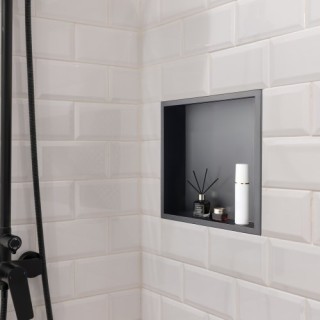 VEVOR Εσοχή Ντουζιέρας 33x33x10.2 εκ Ανοξείδωτο Ατσάλι Μαύρο BXGLYB... VEVOR Εσοχή Ντουζιέρας 33x33x10.2 εκ Ανοξείδωτο Ατσάλι Μαύρο BXGLYB...