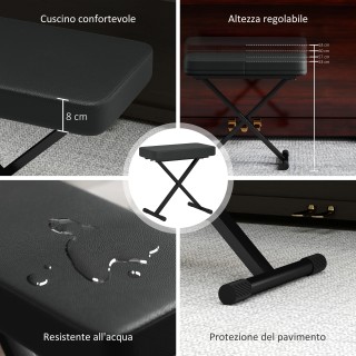 HOMCOM Πτυσσόμενο και Ρυθμιζόμενο Σκαμπό Πιάνου σε 4 Ύψη, από PU Δέ... HOMCOM Πτυσσόμενο και Ρυθμιζόμενο Σκαμπό Πιάνου σε 4 Ύψη, από PU Δέ...