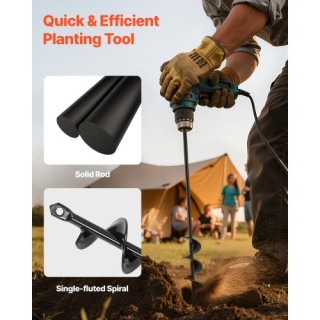 VEVOR Τρυπάνι Γεωτρήσεων Σπιράλ 1.57 x 16.5 ίντσες για Γη LXZZT1G40... VEVOR Τρυπάνι Γεωτρήσεων Σπιράλ 1.57 x 16.5 ίντσες για Γη LXZZT1G40...