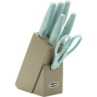 BAKAJI Σετ 7 Τεμάχια 5 Μαχαίρια Ψαλίδι 1 Βάση Λαβή Κομψή και Εργον... BAKAJI Σετ 7 Τεμάχια 5 Μαχαίρια Ψαλίδι 1 Βάση Λαβή Κομψή και Εργον...