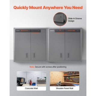 VEVOR Μεταλλικό Επιτοίχιο Ντουλάπι με Ρυθμιζόμενο Ράφι & Κλείδωμα -...