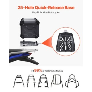 VEVOR Παγκόσμιο Κουτί Αποσκευών Μοτοσυκλέτας 45L με Δερμάτινη Επένδ... VEVOR Παγκόσμιο Κουτί Αποσκευών Μοτοσυκλέτας 45L με Δερμάτινη Επένδ...