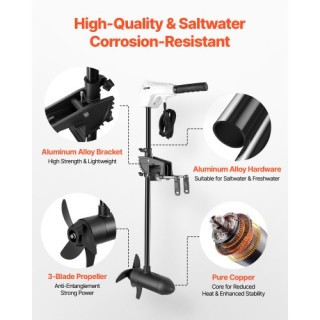VEVOR 55lb Ηλεκτρική Εξωλέμβια Κινητήρας Θαλάσσης 12V SDKTDMD12V55P...