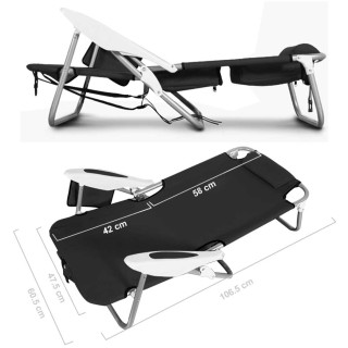 BAKAJI Πτυσσόμενη Καρέκλα Παραλίας Αλουμινίου με Θερμική Τσάντα κα... BAKAJI Πτυσσόμενη Καρέκλα Παραλίας Αλουμινίου με Θερμική Τσάντα κα...