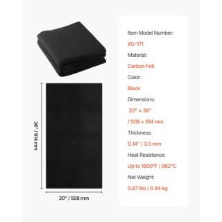 VEVOR Κουβέρτες Συγκόλλησης από Καρβουνικό Ύφασμα, 2 Τεμάχια - Πυρί...