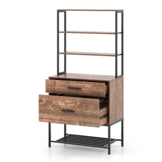 Πολυλειτουργικό Ντουλάπι Αρχείων με Ράφια, Συρτάρια και Βάση Εκτυπω...