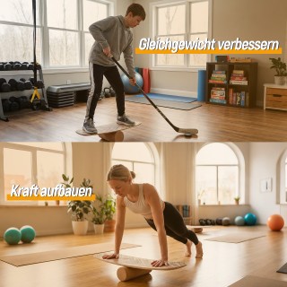 Costway Ξύλινο Σανίδι Ισορροπίας και Skateboard Σταθεροποιημένο Κ... Costway Ξύλινο Σανίδι Ισορροπίας και Skateboard Σταθεροποιημένο Κ...