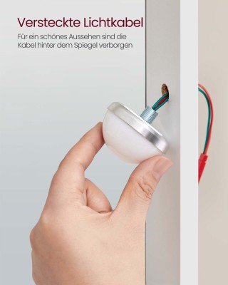 Τουαλέτα VASAGLE με LED Φωτισμό, Καθρέφτη & Συρτάρια - Λευκή Τουαλέτα VASAGLE με LED Φωτισμό, Καθρέφτη & Συρτάρια - Λευκή