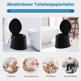 Costway  Φορητή Κάμπινγκ Τουαλέτα με Αποσπώμενο Κάδο - Υποστήριξη Β...