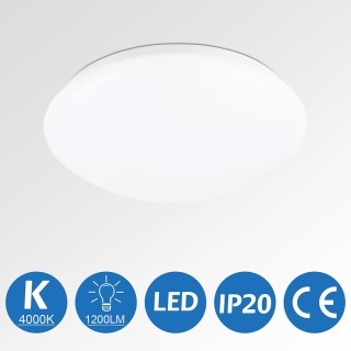 BAKAJI Στρογγυλό LED φωτιστικό οροφής 12W Λευκό Φως 4000K Φυσικό Λ... BAKAJI Στρογγυλό LED φωτιστικό οροφής 12W Λευκό Φως 4000K Φυσικό Λ...