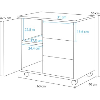 BAKAJI Ντουλάπι Αρχείου για Γραφείο Πολλαπλών Χρήσεων με 3 Συρτάρια... BAKAJI Ντουλάπι Αρχείου για Γραφείο Πολλαπλών Χρήσεων με 3 Συρτάρια...