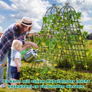 Costway Σετ από 2 Διακοσμητικά Κιγκλιδώματα με Σχέδιο Σχάρας, Ελεύ... Costway Σετ από 2 Διακοσμητικά Κιγκλιδώματα με Σχέδιο Σχάρας, Ελεύ...