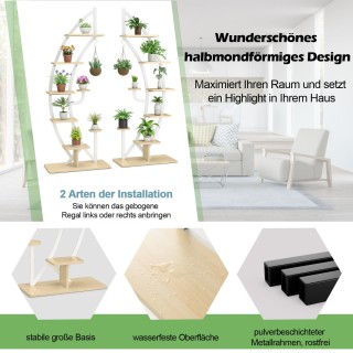 Costway 7-όροφο Μεταλλικό Ράφι Λουλουδιών με Καμπυλωτό Σχέδιο και Α... Costway 7-όροφο Μεταλλικό Ράφι Λουλουδιών με Καμπυλωτό Σχέδιο και Α...