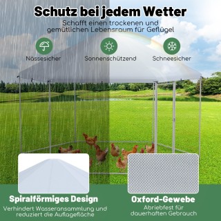 Costway Εξάγωνο Μεταλλικό Κοτέτσι με Ανθεκτική Κάλυψη από Ύφασμα O... Costway Εξάγωνο Μεταλλικό Κοτέτσι με Ανθεκτική Κάλυψη από Ύφασμα O...