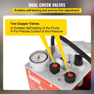 VEVOR Αντλία Υδροστατικής Πίεσης, Έως 60 bar/860 psi, Δοχείο 3.2 Γα...