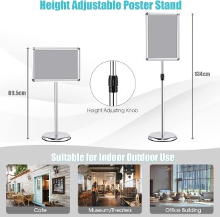 Costway Ρυθμιζόμενη Βάση Πληροφοριών DIN A3 Περιστρεφόμενη & Κεκλιμ...