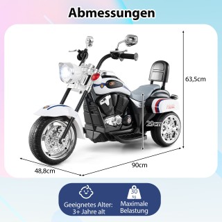 Costway Παιδική Ηλεκτροκίνητη Μηχανή 6V με Ρυθμιζόμενα Φώτα & Ήχους...