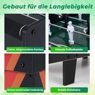 Costway Πολυλειτουργικό Τραπέζι Παιχνιδιών 4-σε-1: Μπιλιάρδο, Πινγκ...