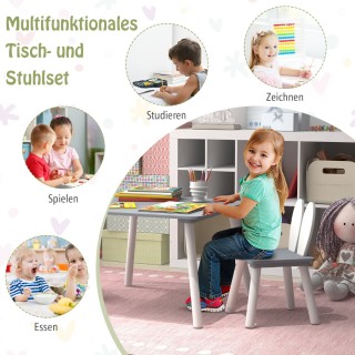 Costway Σετ Παιδικού Τραπεζιού και Καρεκλών με Αυτιά Λαγού για Παι... Costway Σετ Παιδικού Τραπεζιού και Καρεκλών με Αυτιά Λαγού για Παι...