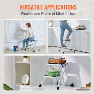VEVOR Σκάλα 2 Σκαλιών 150kg, Πτυσσόμενο Σκαμνί με Αντιολισθητικό Π... VEVOR Σκάλα 2 Σκαλιών 150kg, Πτυσσόμενο Σκαμνί με Αντιολισθητικό Π...
