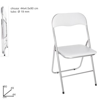 BAKAJI  Σετ 6 Καρέκλες Επενδυμένες Πτυσσόμενες Εξοικονόμησης Χώρου ...