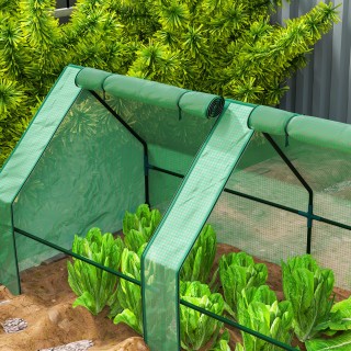 Outsunny Μίνι Θερμοκήπιο Κήπου με 4 Εξελισσόμενες Πόρτες και Επεκτε...