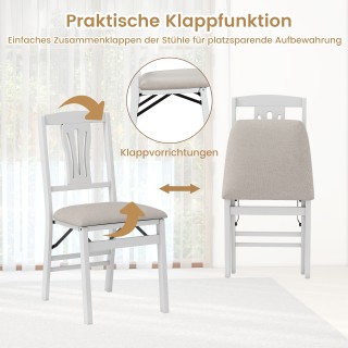 Costway Σετ 2 Πτυσσόμενες Καρέκλες με Μαξιλαρωμένα Καθίσματα & Πλαί... Costway Σετ 2 Πτυσσόμενες Καρέκλες με Μαξιλαρωμένα Καθίσματα & Πλαί...