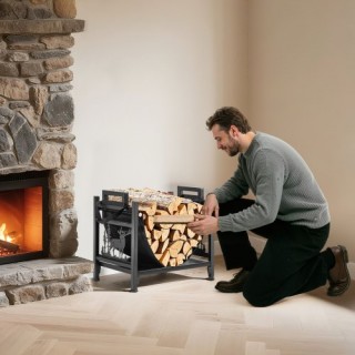 VEVOR Ράφι Καυσόξυλων Εσωτερικού Χώρου με Καμπύλη και Καμβά, 18kg, ... VEVOR Ράφι Καυσόξυλων Εσωτερικού Χώρου με Καμπύλη και Καμβά, 18kg, ...