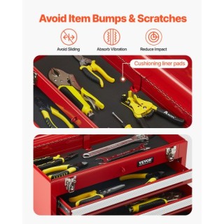 VEVOR Φορητή Μεταλλική Εργαλειοθήκη 20.5 ιντσών με 3 Συρτάρια Κόκκι... VEVOR Φορητή Μεταλλική Εργαλειοθήκη 20.5 ιντσών με 3 Συρτάρια Κόκκι...