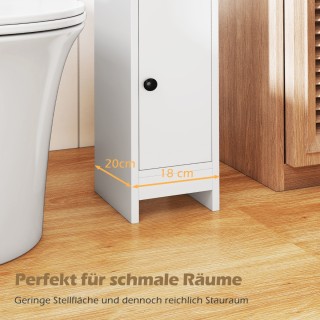 Costway  Λεπτή Τουαλέτα με 2 Ανοιχτά Τμήματα & 2 Αποσπώμενα Ράφια -...