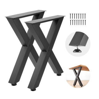 VEVOR Ατσάλινα Πόδια Τραπεζιού X-Frame 750 x 600 mm, Σετ 2 Τεμαχίων...