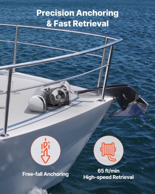 VEVOR Ηλεκτρικός Εργάτης Άγκυρας, 12V DC, Ισχύς 600W για Σκάφη 7-9 ... VEVOR Ηλεκτρικός Εργάτης Άγκυρας, 12V DC, Ισχύς 600W για Σκάφη 7-9 ...