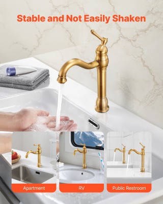 VEVOR Μονό Χειριστήριο Μπαταρίας Νιπτήρα - Ύψος Ροής 8.27 ίντσες, Δ... VEVOR Μονό Χειριστήριο Μπαταρίας Νιπτήρα - Ύψος Ροής 8.27 ίντσες, Δ...