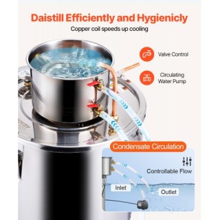 VEVOR Σετ Απόσταξης Φεγγαρόφωτου 8 Γαλόνια Νερού Αλκοόλ Αποστακτήρα... VEVOR Σετ Απόσταξης Φεγγαρόφωτου 8 Γαλόνια Νερού Αλκοόλ Αποστακτήρα...