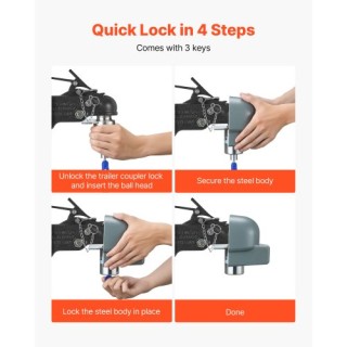 VEVOR Κλειδαριά Κουμπώματος Τρέιλερ 2-5/16 για Cast/Bulldog Συζεύκτ... VEVOR Κλειδαριά Κουμπώματος Τρέιλερ 2-5/16 για Cast/Bulldog Συζεύκτ...