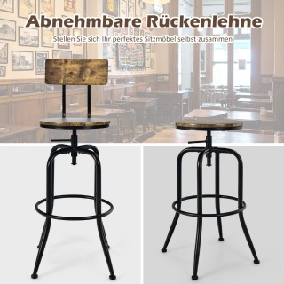 Costway Σετ 2 Βιομηχανικά Σκαμπό Μπαρ Περιστρεφόμενα και Ρυθμιζόμεν... Costway Σετ 2 Βιομηχανικά Σκαμπό Μπαρ Περιστρεφόμενα και Ρυθμιζόμεν...