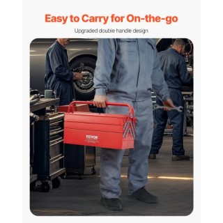 VEVOR Εργαλειοθήκη 18 ιντσών με 3 επίπεδα και 5 δίσκους, αναδιπλούμ...