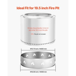 VEVOR Βάση Πυράς για Solo Stove Bonfire 49.5 cm Ακαπνιστή Πυρά Οκλο...