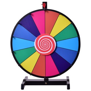 Costway Πολύχρωμος Τροχός Τύχης με Ανθεκτική Κατασκευή και Επαναχρ... Costway Πολύχρωμος Τροχός Τύχης με Ανθεκτική Κατασκευή και Επαναχρ...