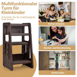 Costway  Παιδικό Σκαμπό Κουζίνας με Ρυθμιζόμενο Ύψος και Αφαιρούμεν...