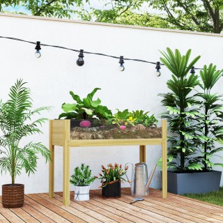 Outsunny Υπερυψωμένη ζαρντινιέρα 118L με 2 οπές αποστράγγισης και ... Outsunny Υπερυψωμένη ζαρντινιέρα 118L με 2 οπές αποστράγγισης και ...