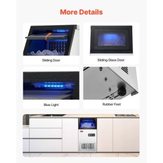 VEVOR Επαγγελματική Παγομηχανή Ελεύθερης Τοποθέτησης 110lbs/24H SYY... VEVOR Επαγγελματική Παγομηχανή Ελεύθερης Τοποθέτησης 110lbs/24H SYY...