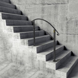 VEVOR  Ρυθμιζόμενο Σιδερένιο Κάγκελο 3FT για 3 Σκαλοπάτια Εξωτερικο...