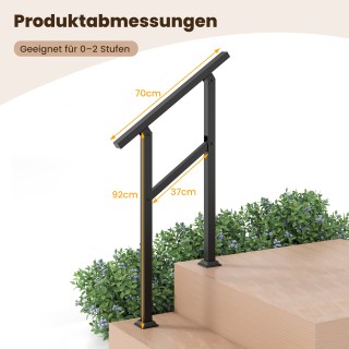 Costway Είσοδος Κάγκελο με Πλευρική Στήριξη και Ευέλικτη Γωνιακή Ρύ...