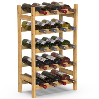 BAKAJI Ραφιέρα Κρασιών από Φυσικό Μπαμπού με 20 Θέσεις για Μπουκάλ... BAKAJI Ραφιέρα Κρασιών από Φυσικό Μπαμπού με 20 Θέσεις για Μπουκάλ...