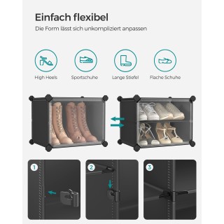 Ραφιέρα Παπουτσιών SONGMICS, 6 Θέσεων, Μαύρη  Ραφιέρα Παπουτσιών SONGMICS, 6 Θέσεων, Μαύρη 