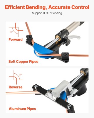 VEVOR Σετ Υδραυλικού Σωληνοκαμπτήρα 6-22 mm με 7 Χρωματιστούς Δίσκο...